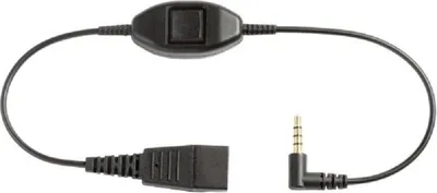 Obrázek produktu pro Připojovací kabel JABRA QD na 2,5mm jack s tlačítkem pro příjem hovoru