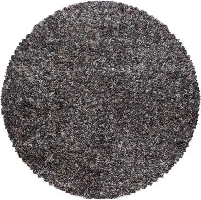 Immagine prodotto di Carpetsale24 Tappeto Shaggy a Pelo Alto per Soggiorno Design Tinta Unita Melangiato Morbido Soffice e Accogliente, Dimensioni: 120 cm rotondo