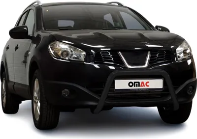 Image de Pare-Buffle Avant Pour Nissan Qashqai 2010-2013 Acier Inoxy Noir