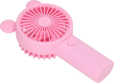 Obrázek produktu pro Ruční ventilátor Plastový ventilátor USB Battery Dual Drive Vestavěná lithiová baterie Mini stolní ventilátor pro léto Růžová barva