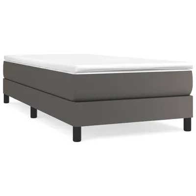 Obrázek produktu pro vidaXL Boxspring rám postele šedý 100x200 cm Imitace kůže