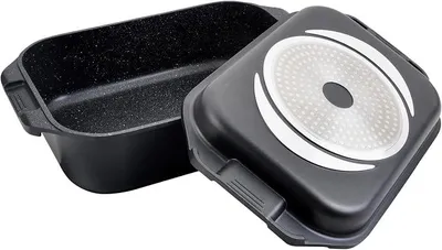 Imagen del producto de Sartén Silecomplaza Bratform con tapa 2 en 1 de aluminio fundido, 34 x 24 cm