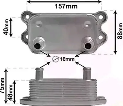 Produktbild von VAN WEZEL 59013701 Ölkühler Motoröl für VOLVO V50 (545) C30 (533) S40 II (544) C70 II Cabrio (542)