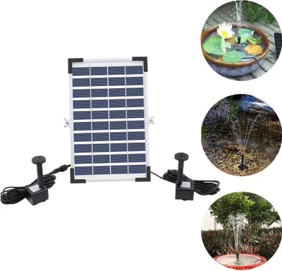 Obrázok produktu pre 10V 5W Solárna fontána s dvojitým vodným čerpadlom 2 v 1