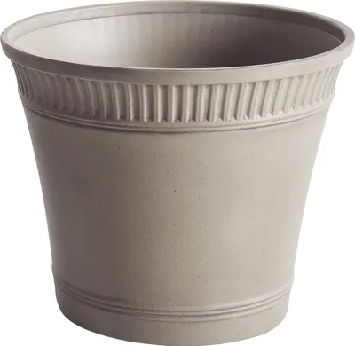 Produktbild von BELIANI Pflanzgefäß Übertopf Grau Steinmischung Polyresin ⌀ 44 cm Matt Für Innen und Außen Rund