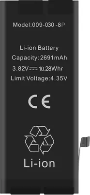 Obrázok produktu pre Clappio, náhradná batéria pre Apple iPhone 8 Plus 2691 mAh s integrovaným čipom TI, čierna