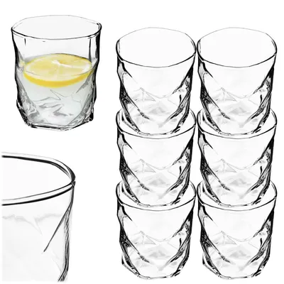 Trinkgläser 330 ml, 6 Stück, Wassergläser, Cocktailgläser aus Glas