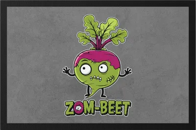 Produktbild von Zom-Beet Rübenmotiv Fußmatte Geschenkidee Gemüse Halloween Zombie