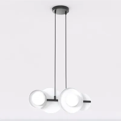 Zdjęcie produktu dla Lampa wisząca Model ze stali w kolorze czarnym i szkła