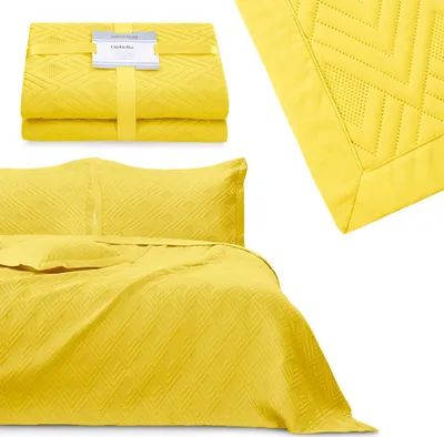 Produktbild von Bettüberwurf Ophelia - Luxus Steppdecke mit Ultrasonic Steppung, Farbe:Mustard, Größe:170x210 cm