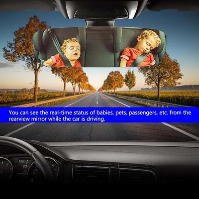 Productafbeelding van Famanu achteruitkijkspiegel voor auto's - Breed zicht en eenvoudige installatie