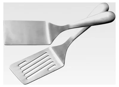 Produktbild von Grillwender-Set Bratenschaufel Spachtel Schlitzwender Edelstahl Pfannenwender für Küche Grill (2 Stück)