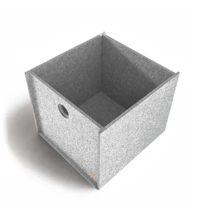 Produktbild von Aufbewahrungsbox CARGA Filz 28 x 28 x 23 cm ohne Deckel in hellgrau meliert