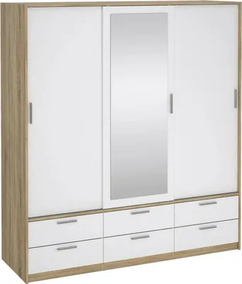 Immagine prodotto di Armadio Line struttura rovere bianco lucido