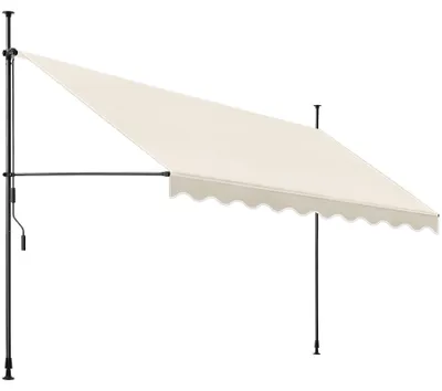 Produktbild von tectake® Klemmmarkise mit Handkurbel, höhenverstellbar