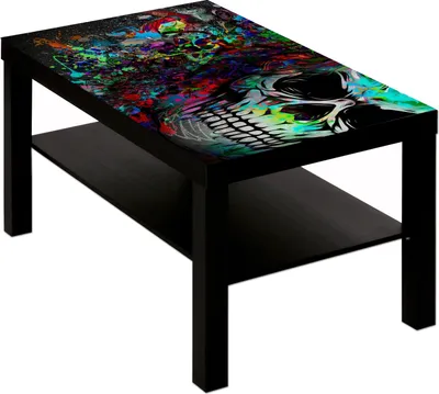 Produktbild von Couchtisch Tisch Totenkopf Grafitti : color Tisch schwarz