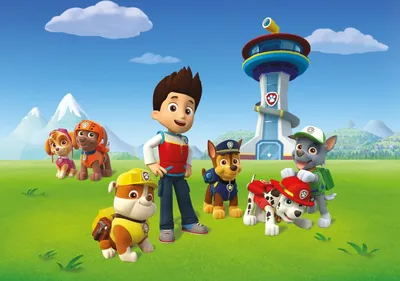 Produktbild von Sanders & Sanders Fototapete PAW Patrol Blau, Grün und Rot - 600598 - 360 x 270 cm