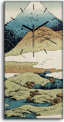 Produktbild von Dekor Leinwand Uhr Wandbilder 30x60 Gemälde Berg Tier Vögel Japanische - schwarze Hände