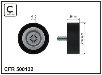 Produktbild von CAFFARO 500132 Umlenkrolle Keilrippenriemen 65mm passend für MERCEDES-BENZ C-Klasse Limousine (W204) C-Klasse T-modell (S204) E-Klasse Limousine