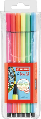 Produktbild von Premium-Filzstift - STABILO Pen 68 - 6er Pack - 6 Neonfarben