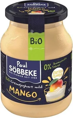 Produktbild von MANGO-CREME-JOGURT (7,5 % FETT IN DER MILCH)  500 g (GLAS) - SOBBEKE