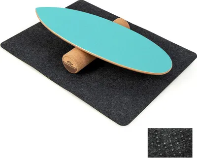 Produktbild von GOPLUS Balance Board Holz, Indoor Surfboard Trickboard mit Rolle, Gleichgewichtsboard für Erwachsene, Balance Trainer Wackelbrett