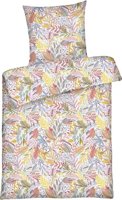 Produktbild von Renforce Bettwäsche 135x200 cm aus 100% Baumwolle - Floral Pink