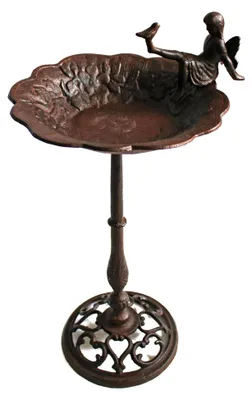 Produktbild von Vogelbrunnen aus Gusseisen, 27,3 cm Länge x 27,2 cm Breite x 12,5 cm Höhe