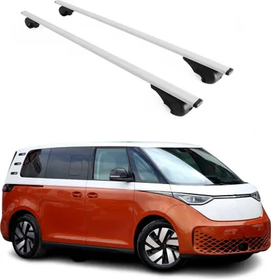 Image de Barres de toit Transversales pour VW ID. BUZZ 2022-2025 Fer Argent 2 Pcs
