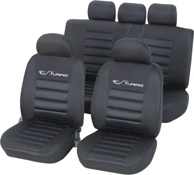 Produktbild von cartrend Sitzbezug-Set Tuning schwarz 14tlg