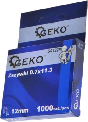 Image de Agrafes GEKO 0,7 x 11,3 x 12 mm, 1 000 pièces G01328
