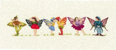 Produktbild von Le Bonheur des Dames Petit Point Stickpackung "Elfenfries", Zählmuster, 42x9cm