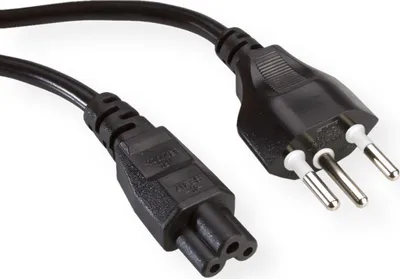 Produktbild von VALUE Netzkabel T12 auf C5, 3polig, schwarz, 1 m
