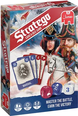 Produktbild von Jumbo Stratego 2in1 card + dice game - special, Kartenspiel, Strategie, 8 Jahr(e), 20 min, 20 min