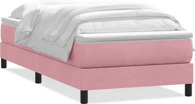 Produktbild von vidaXL Boxspringbett mit Matratze Rosa 90x220 cm Samt