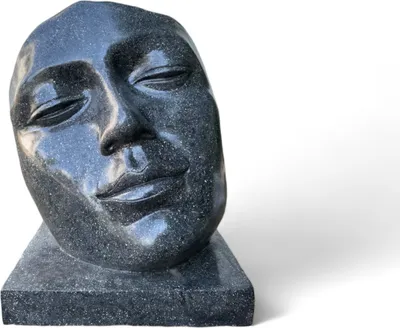 Image de Sculpture faciale en terrazzo - Jardin, terrasse - Visage endormi en terrazzo