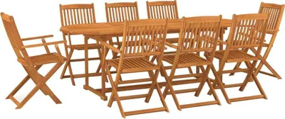 Obrázek produktu pro 9dílný zahradní jídelní set 220x90x75 cm masivní akáciové dřevo