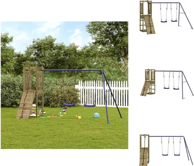 Produktbild von vidaXL Spielturm Imprägniertes Kiefernholz -  Schaukeln & Spieltürme