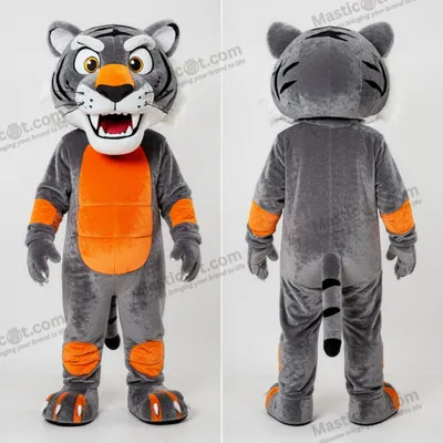 Obrázek produktu pro Šedý MASTICOT plyšový maskot Šavlozubého tygra