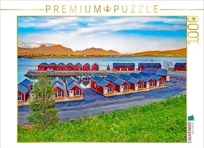 Produktbild von CALVENDO Puzzle Flakstadt | 1000 Teile Lege-Größe 64x48cm Foto-Puzzle für glückliche Stunden