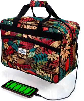 Zdjęcie produktu dla Torba lotnicza RGL 33B USB Torba na bagaż podręczny z USB Rozmiar: 40x20x25 Ryanair Kolor: Kwiaty