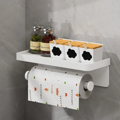 Produktbild von Keukenpapierhalter aus Holz für Küche und Badezimmer
