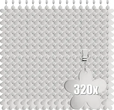 Productafbeelding van com-four® 320x: Tafelklemmers, tafelkleuretiketten van roestvrij staal