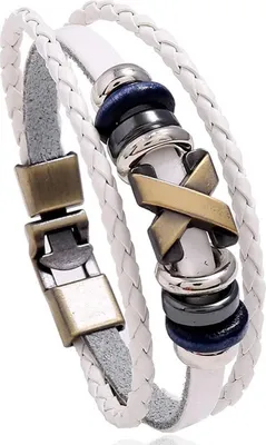 Produktbild von Herrenarmband WO-33169 - Weiß für empfindliche Haut KP33169