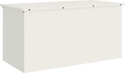 Zdjęcie produktu dla Skrzynia do przechowywania na zewnątrz vidaXL, biała, 100 x 50,5 x 50 cm, stalowa