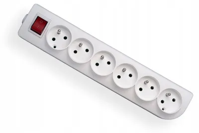 Obrázek produktu pro Prodlužovací zásuvka se 6 zásuvkami a vypínačem bílá GN-60W