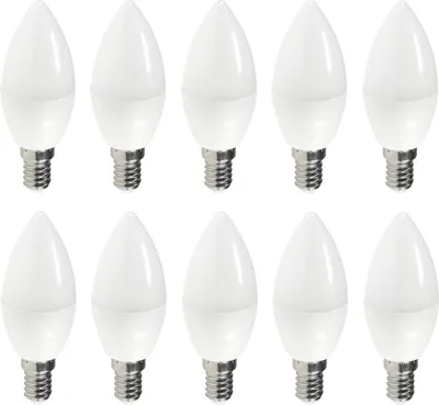 Produktbild von 10x LED Glühlampe E14 Glühbirne Energiesparlampe 6W | warmweiß | 450lm  | 10er Set 10 St A194 Leuchtmittel