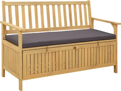 Produktbild von Sitzbank mit Stauraum mit Kissen mit Speicher 120 x 63 x 84 cm