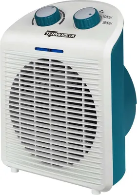 Image de Termozeta TZR51WB Chauffage électrique portable 2000W avec ventilateur Bleu et blanc
