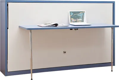 Produktbild von Büro Bett Gäste Betten Schrank mit Tisch Wandbett Schrankbetten Schrank Holz